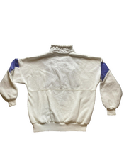 Load image into Gallery viewer, New Zealand Says Sweater Womens Medium Ivory Blue Oversized Patch Outerwear