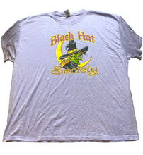Load image into Gallery viewer, Vintage Black Hat Society Shirt Womens 3XL Witch Moon Light Purple 90s Ladies