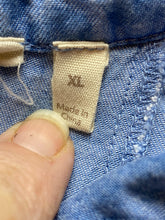 Load image into Gallery viewer, Soft Surroundings Shirt Womens Extra Large Blue Leopard Tencel Oversized Tunic