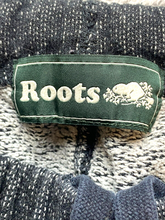 Load image into Gallery viewer, Roots Pants Womens 30x31 Black Blue Sweatpants Drawstring Jogger Patch Logo