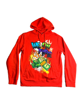 Load image into Gallery viewer, Genuine Sweatshirt Adult Medium Red We On Fire Money Artsy Hoodie Sweater Mens