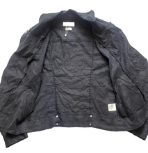 Load image into Gallery viewer, Level 99 Jacket Womens Large Black Zip Up Motorcycle Moto Biker Linen Spandex