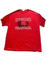Load image into Gallery viewer, VTG Nebraska Huskers Shirt Adult Extra Large Red NCAA Volleyball Sportswear Mens