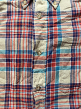 Load image into Gallery viewer, Pendleton Shirt Adult Large Beige Red Blue Oceanside Woolen Mills Madras Mens