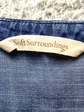 Load image into Gallery viewer, Soft Surroundings Shirt Womens Large Cold Shoulder Oversized Chambray Tencel