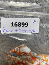 Load image into Gallery viewer, Talbots Shirt Womens 2X Blue Orange Geometric Rayon Spandex Blouse Plus Ladies