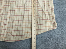 Load image into Gallery viewer, Alan Flusser Shirt Adult Medium Pale Yellow Button Up Checkered Casual Mens