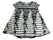 Load image into Gallery viewer, Anthropologie Altar’d State Shirt Womens Medium Navy White Embroidered Overlay