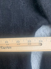 Load image into Gallery viewer, Lambswool Sweater Womens Medium Black Oversized Angora Nylon Outerwear Ladies