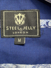 Load image into Gallery viewer, Steel & Jelly Shirt Adult Medium Blue Button Up Allover Print Floral London Mens