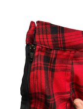 Load image into Gallery viewer, Hot Topic Skirt Womens Large Red Split Buckle Pleated Schoolgirl Y2K Goth Rayon