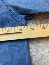 Load image into Gallery viewer, CSI Las Vegas Shirt Adult Extra Large Blue Denim Button Up Pocket Unit Mens