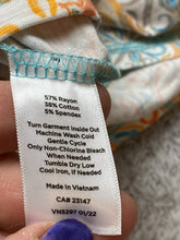 Load image into Gallery viewer, Talbots Shirt Womens 2X Blue Orange Geometric Rayon Spandex Blouse Plus Ladies