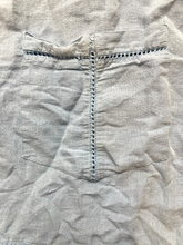 Load image into Gallery viewer, Free People Shirt Womens Medium Light Blue Oversized Linen Collared Buttons Boxy