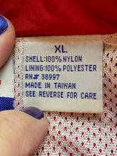 Load image into Gallery viewer, VTG City Football Jacket Adult Extra Large Red Ivory Sporty Windbreaker 70s Mens