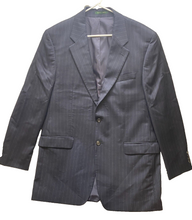 Load image into Gallery viewer, Ralph Lauren Suit Coat Adult 42L Navy Blue Pinstripe Blazer Sport Pure Wool Mens