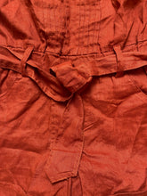 Load image into Gallery viewer, XOXO Romper Womens Large Rust Embellished Halter Shorts Linen Boho Ladies NWT