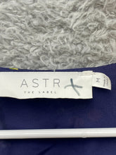 Load image into Gallery viewer, ASTR The Label Dress Women Medium Navy AOP Cherry Viscose Fit Flare Boho Peasant