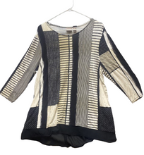 Load image into Gallery viewer, Chicos Shirt Women 3 (Extra Large) Sheer Trim Tunic Rayon Spandex Stretch Blouse