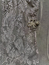 Load image into Gallery viewer, Chico’s Jacket Womens 2 Black Split Crochet Lace Lined Traveler Collared Blazer