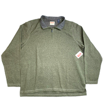 Load image into Gallery viewer, Wrangler Sweater Adult Large Olive Green Authentics 1/4 Zip Outerwear Mens NWT