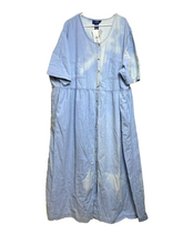 Load image into Gallery viewer, Original TY Wear Dress Womens 5X Denim Button Front Bleached Plus NWT
