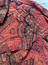 Load image into Gallery viewer, Lucky Brand Shirt Womens Medium Red Black Retro Hippie Festival Button Up Ladies