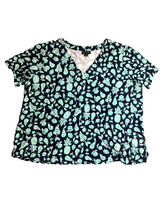 Load image into Gallery viewer, J Jill Shirt Womens Extra Large Petite AOP Pineapple Oversized Boxy Rayon Ladies