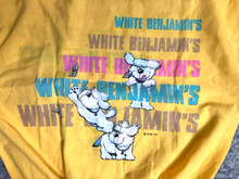Load image into Gallery viewer, VTG White Benjamin's Shirt Womens 2XL XXL Yellow AOP Cassie Dog Pullover 80s