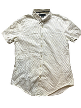 Load image into Gallery viewer, Zara Man Shirt Adult Large White AOP Fish Button Up Slim Fit Casual Mens
