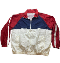 Load image into Gallery viewer, Vintage Cheetah By Mervyns Jacket Adult Large Navy Red Windbreaker Full Zip Mens