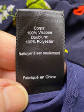 Load image into Gallery viewer, ASTR The Label Dress Women Medium Navy AOP Cherry Viscose Fit Flare Boho Peasant