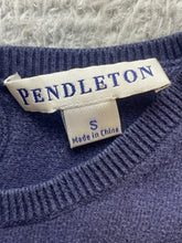 Load image into Gallery viewer, Pendleton Vest Womens Small Navy Blue Keyhole Sweater Silk Nylon Cashmere Ladies
