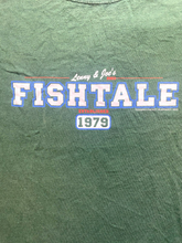Load image into Gallery viewer, VTG Lenny & Joe’s Fish Tale Shirt Adult 2XL Forest Green Feeding Frenzy Y2K Mens