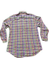 Load image into Gallery viewer, The Territory Ahead Shirt Adult 2XL XXL Rainbow Patchwork Texture Button Up Mens