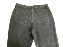 Load image into Gallery viewer, Lee Jeans Womens 12 Medium (32x28.5) Black Flat Front Relaxed Fit Denim Ladies