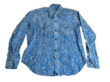 Load image into Gallery viewer, Mountain Products Corp Shirt Adult Medium AOP Paisley Flower Button Up Mens