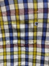 Load image into Gallery viewer, Marmot Shirt Adult Medium Yellow Button Up Flannel Plaid Casual Pocket Mens