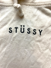 Load image into Gallery viewer, Stussy Sweatshirt Adult Medium Beige Front Pocket Hoodie Sweater Pullover Mens