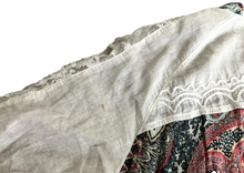 Load image into Gallery viewer, Gretty Zueger Shirt Womens Exrtra Large Gray Boho Paisley Tunic Blouse Lace Trim