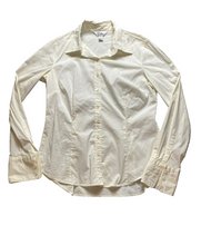 Load image into Gallery viewer, Lilly Pulitzer Shirt Womens 10 Large Ivory Button Up Spandex Polyamide