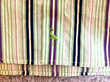 Load image into Gallery viewer, Tailorbyrd Shirt Adult Medium Green Blue Purple Striped Casual Flamingo Mens