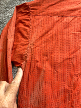 Load image into Gallery viewer, Panhandle Shirt Adult Large Coral Western Style Pearl Snaps Cuffs Contrast Mens