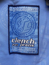 Load image into Gallery viewer, Clench Jeans Shirt Adult 2XL Blue Subliminal Ombre AOP Pattern Pocket Button Men