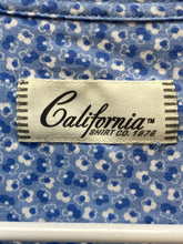 Load image into Gallery viewer, California Shirt Co Adult Extra Large Blue AOP Flower Button Up Hawaiian Mens