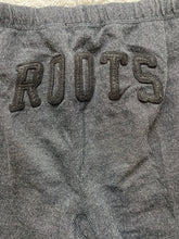 Load image into Gallery viewer, Roots Pants Womens 30x31 Black Blue Sweatpants Drawstring Jogger Patch Logo