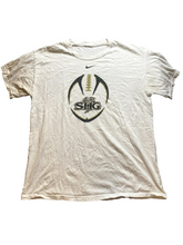 Load image into Gallery viewer, Sacred Heart Griffin Shirt Adult Large White SHG Football Nike Swoosh NCAA Mens