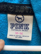 Load image into Gallery viewer, Victoria's Secret Pink Sweatshirt Womens Medium Teal Oversized Spell Out Ladies