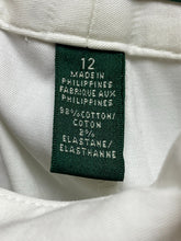 Load image into Gallery viewer, Lauren Ralph Lauren Pants 12 (36x30.5) Ivory Flared Stretch Flat Front NWOT