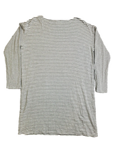 Load image into Gallery viewer, J Jill Dress Womens Medium Gray Striped Oversized Pockets Lagenlook Ladies